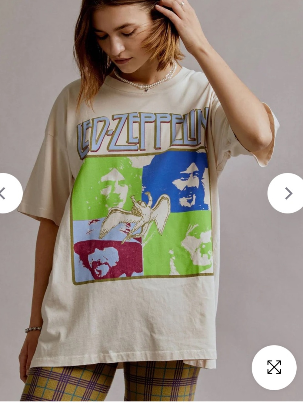 Led Zeppelin Four
Square Merch Tee in
Dirty White
DAYDREAMER - Picture 3 of 9
